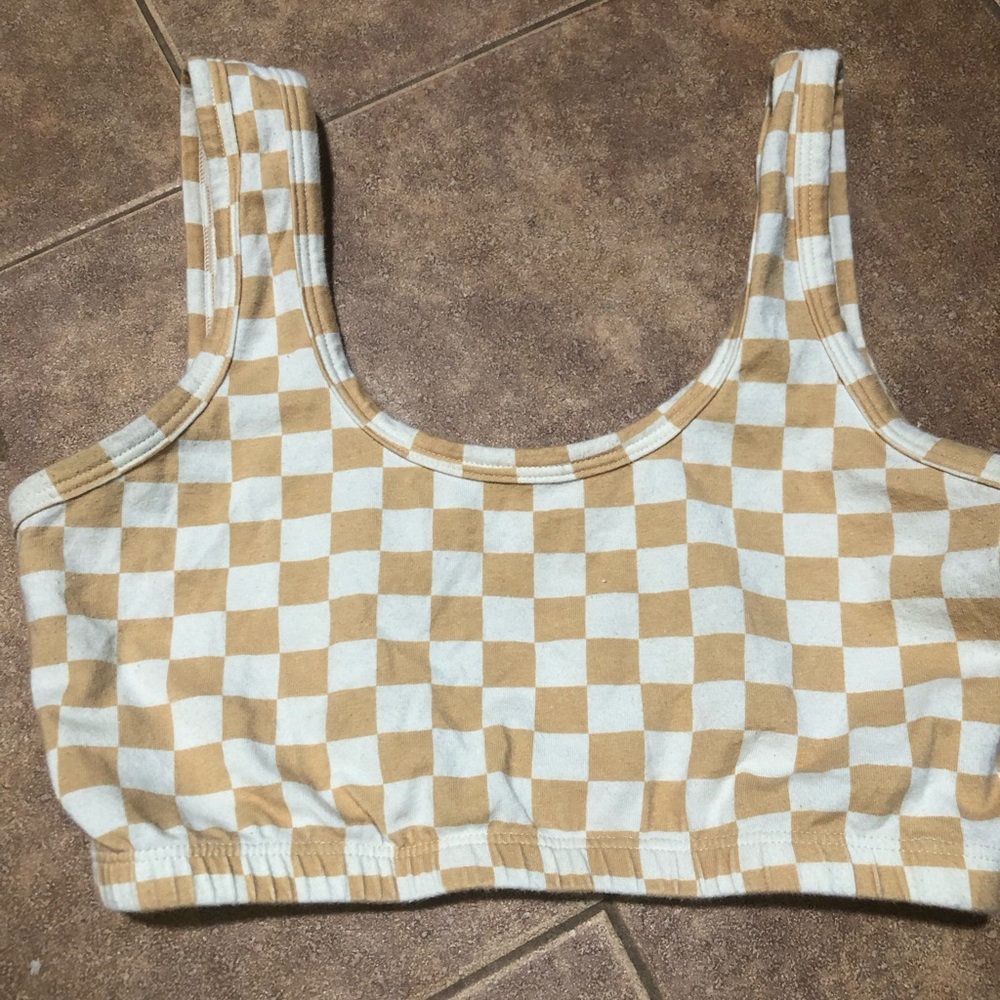ARQ Tan and Cream Checker Full Coverage Bra
